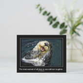 Carte Postale Loutre de mer motivationnelle (Debout devant)