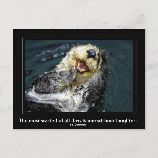 Carte Postale Loutre de mer motivationnelle (Devant)
