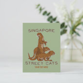Carte Postale Loutres de mer à Singapour (Debout devant)
