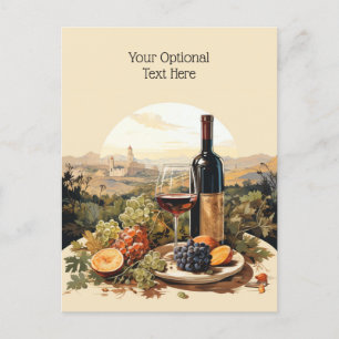 Carte Postale Louveur de vin de texte personnalisé