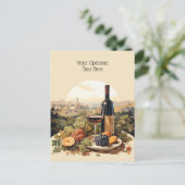 Carte Postale Louveur de vin de texte personnalisé (Debout devant)