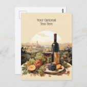 Carte Postale Louveur de vin de texte personnalisé (Devant / Derrière)