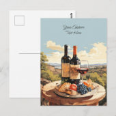 Carte Postale Louveur de vin de texte personnalisé (Devant / Derrière)