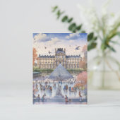 Carte Postale Louvre romantique Paris Street Art (Debout devant)