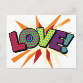 Carte Postale LOVE Amusement Rétro Bande Dessinée Pop Art (Devant)
