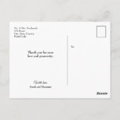 Carte Postale LOVE and MERKS Script Mariage Collage Photos (Dos)