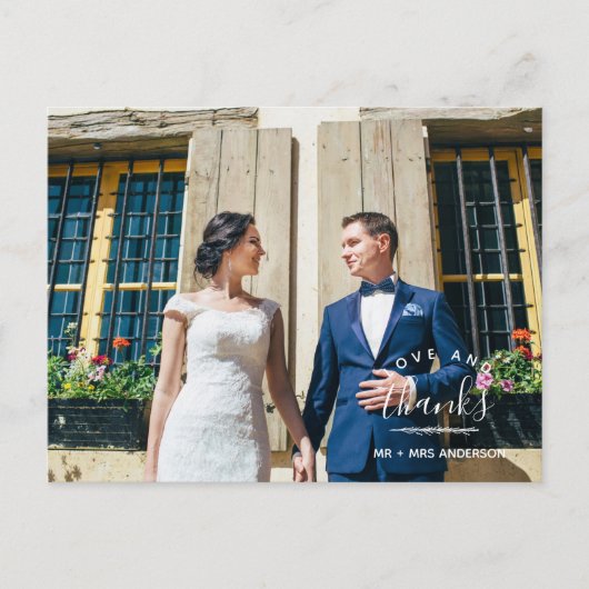 Carte Postale Love and Thanks (Devant)