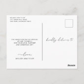 Carte Postale Love and Thanks Heart Script Mariage Photo (Dos)