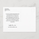 Carte Postale Love and Thanks heart script Photo Birth stars (Dos)