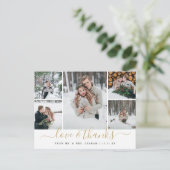 Carte Postale Love and Thanks Mariage Photo Collage (Debout devant)