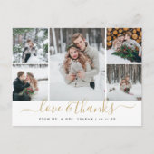 Carte Postale Love and Thanks Mariage Photo Collage (Devant)