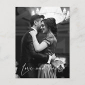 Carte Postale Love and Thanks Mariage Photo Merci Postcard (Devant)