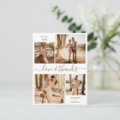 Carte Postale Love and Thanks Photo Collage Mariage Merci (Debout devant)