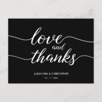 Love and Thanks Script Mariage noir et blanc