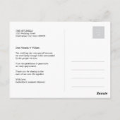 Carte Postale Love And Thanks Script Mariage photo Merci (Dos)