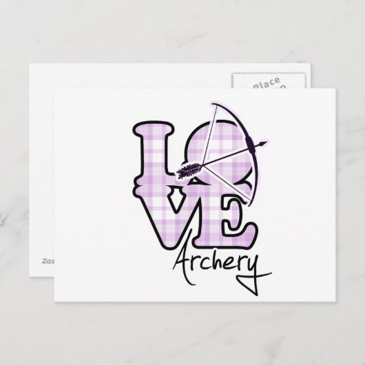 Carte Postale Love Archery (Devant / Derrière)