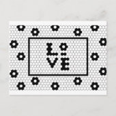 Carte Postale Love Black and White Hex Tile (Devant)