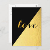 Carte Postale Love Black & Gold (Devant / Derrière)