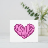 Carte Postale Love Bubble Cœur Rose  (Debout devant)
