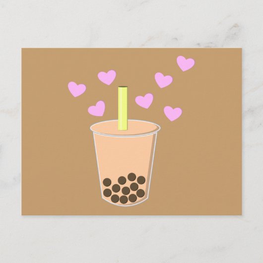 Carte Postale Love Bubble Tea (Devant)
