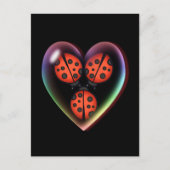 Carte Postale LOVE BUG & HEART BUBBLE par SHARON SHARPE (Devant)