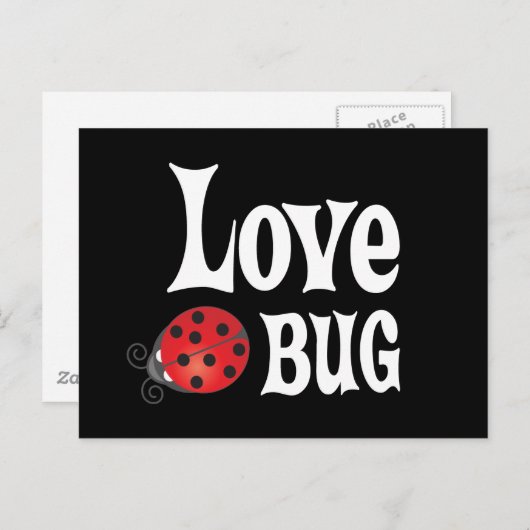 Carte Postale Love Bug - Ladybug (Devant / Derrière)