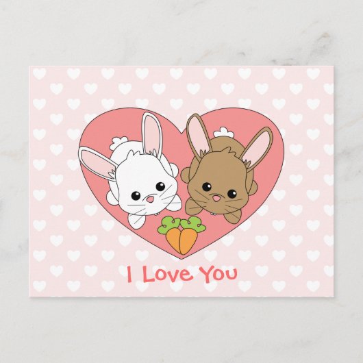Carte Postale Love Bunnies (Devant)