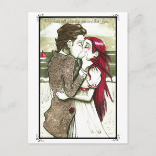 Carte Postale Love Card Edgar Allan Poe citation