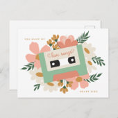 Carte Postale Love Cassette Valentine (Devant / Derrière)