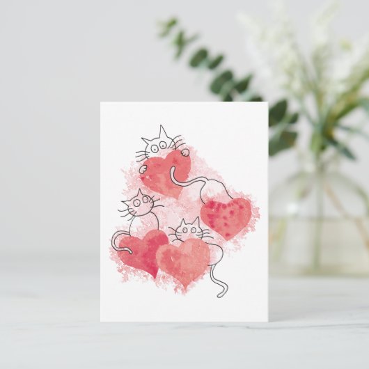 Carte Postale Love Cats (Debout devant)