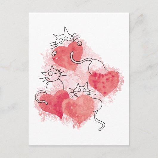 Carte Postale Love Cats (Devant)