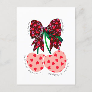 Carte Postale Love cerise beaucoup de fruit drôle