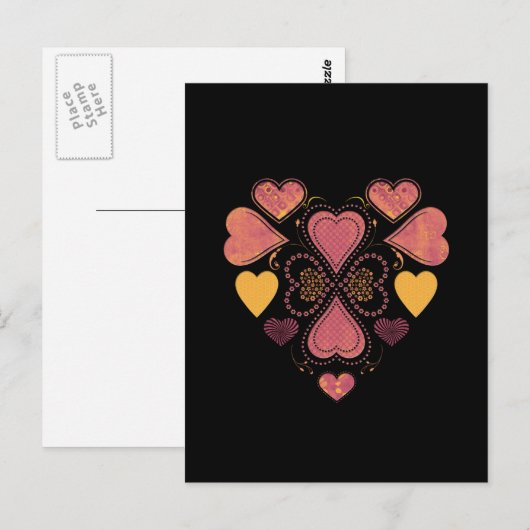 Carte postale Love Collage (Devant / Derrière)