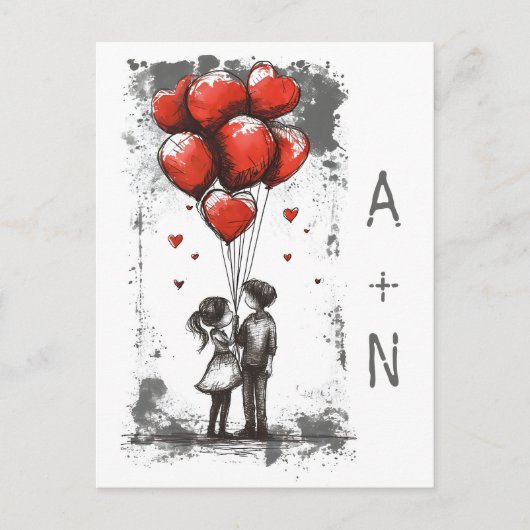 Carte postale Love Couple Valentine's Day (Devant)