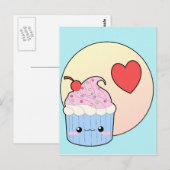 Carte Postale Love Cupcake (Devant / Derrière)