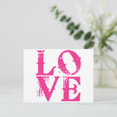 Carte Postale LOVE dans une police Cool (Debout devant)