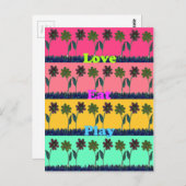 Carte Postale Love Eat Play Art Print (Devant / Derrière)