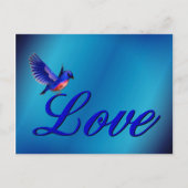Carte postale Love Elegant Bluebird (Devant)
