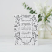 Carte Postale Love Expression Line Art Victorian Simple (Debout devant)