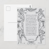 Carte Postale Love Expression Line Art Victorian Simple (Devant / Derrière)