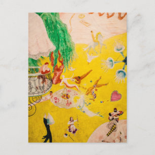 Carte Postale Love Flight of a Pink Candy Heart par Stettheimer