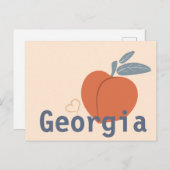 Carte Postale Love Georgia Peach (Devant / Derrière)