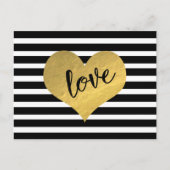 Carte Postale Love Gold Heart (Devant)