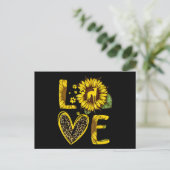 Carte Postale Love Greyhound Sunflower (Debout devant)