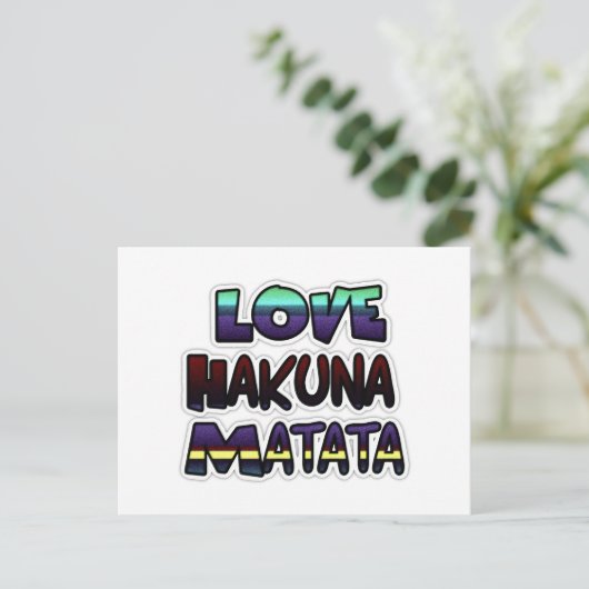 Carte Postale Love Hakuna Matata Cadfts (Debout devant)