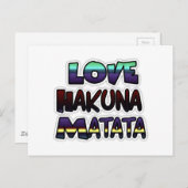 Carte Postale Love Hakuna Matata Cadfts (Devant / Derrière)