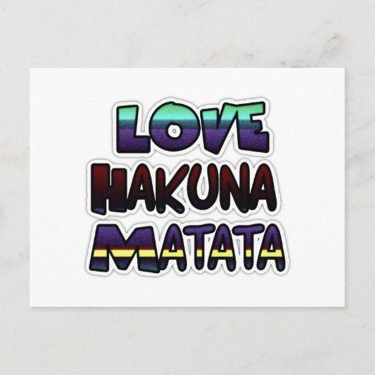 Carte Postale Love Hakuna Matata Cadfts (Devant)