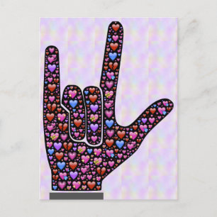 Carte postale Love Hand Sign