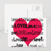Carte postale Love Heart (Devant / Derrière)