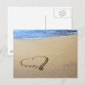 Carte Postale Love Heart Beach (Devant / Derrière)